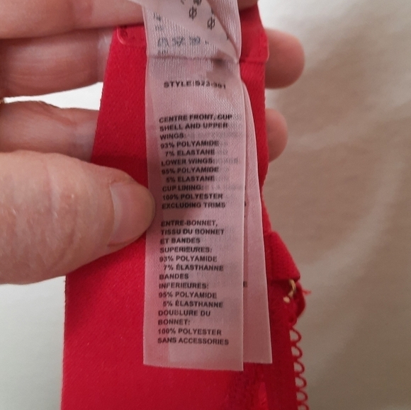 Stella McCartney Red Millies Lace Balconett Bra 32D - Picture 6 of 6